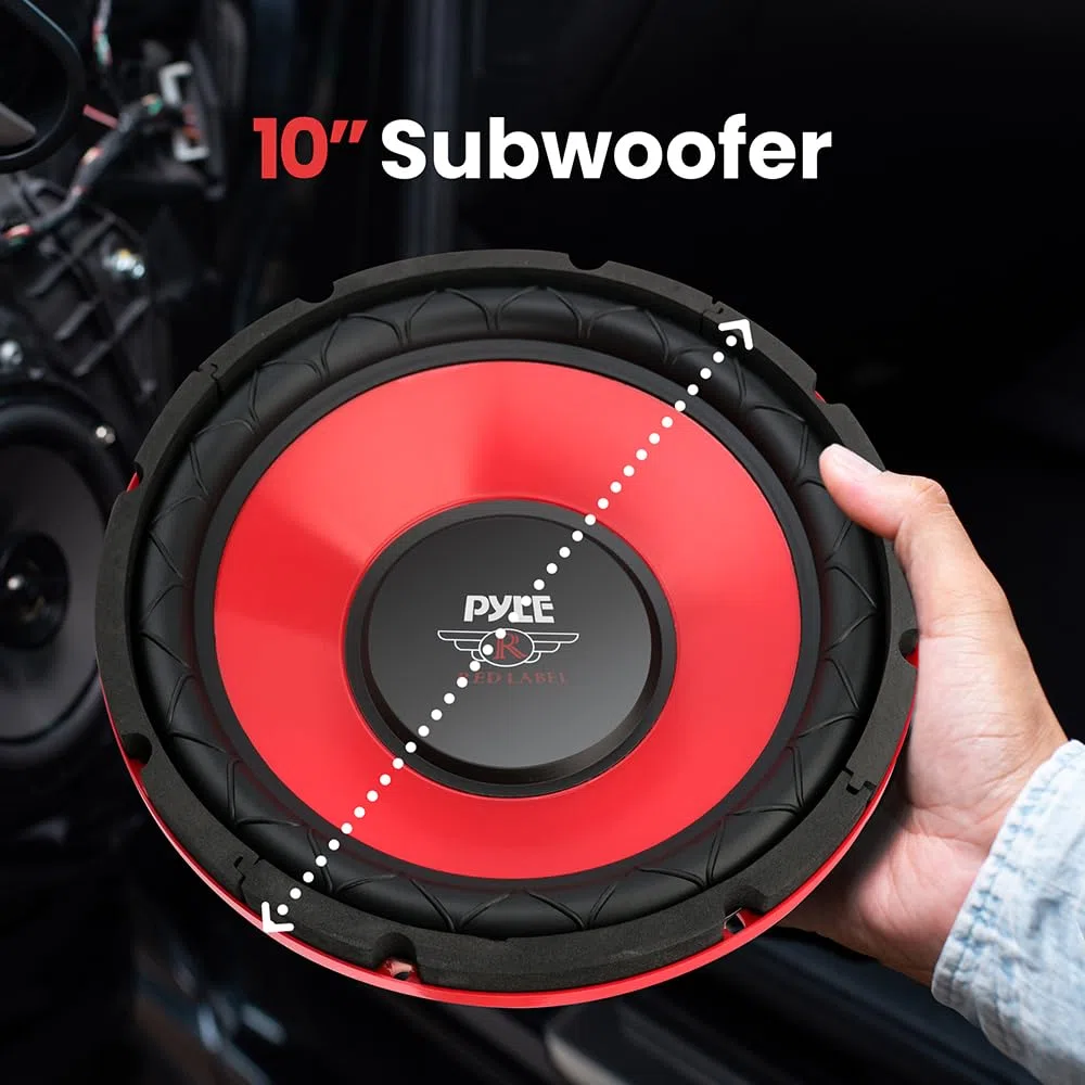 Pyle PLW10RD subwoofer per macchina Altoparlante per subwoofer 600 W