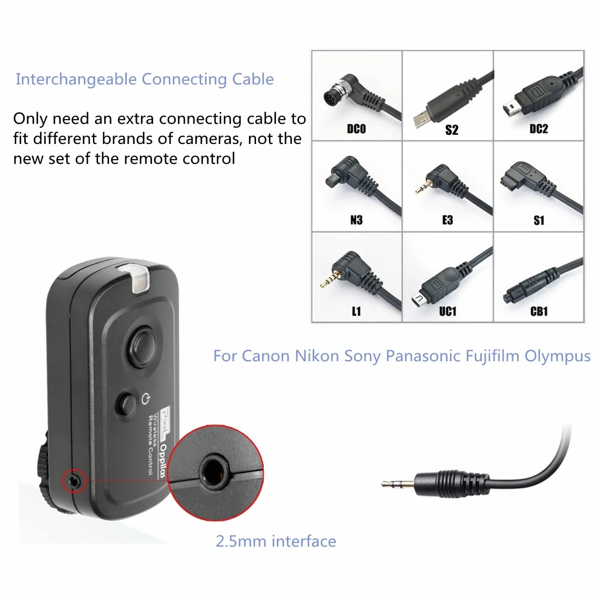 Pixel S2 Scatto Remoto 328ft Telecomando wireless per Sony Alpha 7ii a7iii a7Rii a7Riii a7Riv a7S a1 a9 a9ii a6600 a6500 a6400 a6300 a6100 a6000 a5000 RX100II RX10 RX0 a68 a58 ZV-1 HX99 HX400 QX1