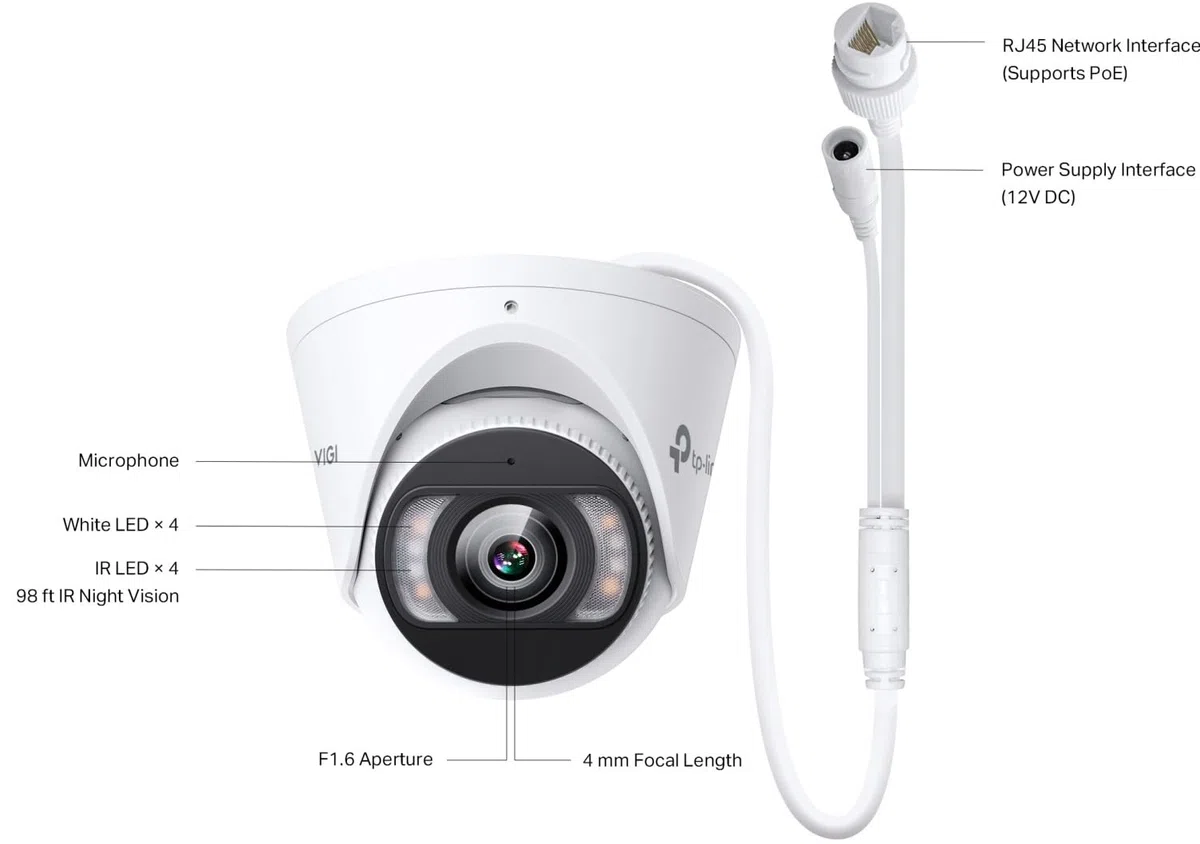 TP-Link Insight S485, IP-Sicherheitskamera, Drau?en, Kabelgebunden, 85 M, 120 Db, Zimmerdecke