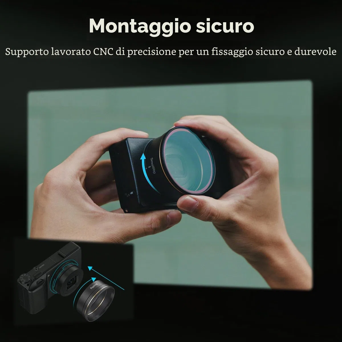 SMALLRIG Filtro UV e paraluce tutto in uno per RICOH GR IV GRIV con cappuccio protettivo in silicone, paraluce dedicato per ridurre la luce diffusa, rivestimenti multistrato, resistente ai graffi