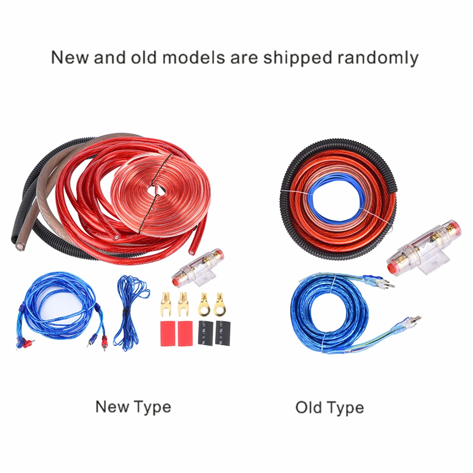Cavo Per Subwoofer Audio Per Auto, 4 Calibri 2800 W Amplificatore Per Subwoofer Audio Per Auto Altoparlante Installazione Kit Cavi Per Fusibili