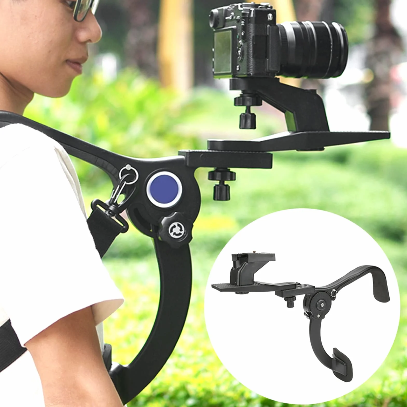 Supporto per Spalla per Fotocamera SR 500, Staffa Ammortizzante per Spalla Fotografica, Staffa Ammortizzatore per Spalla Fotografica, Supporto per Stabilizzatore di Supporto,