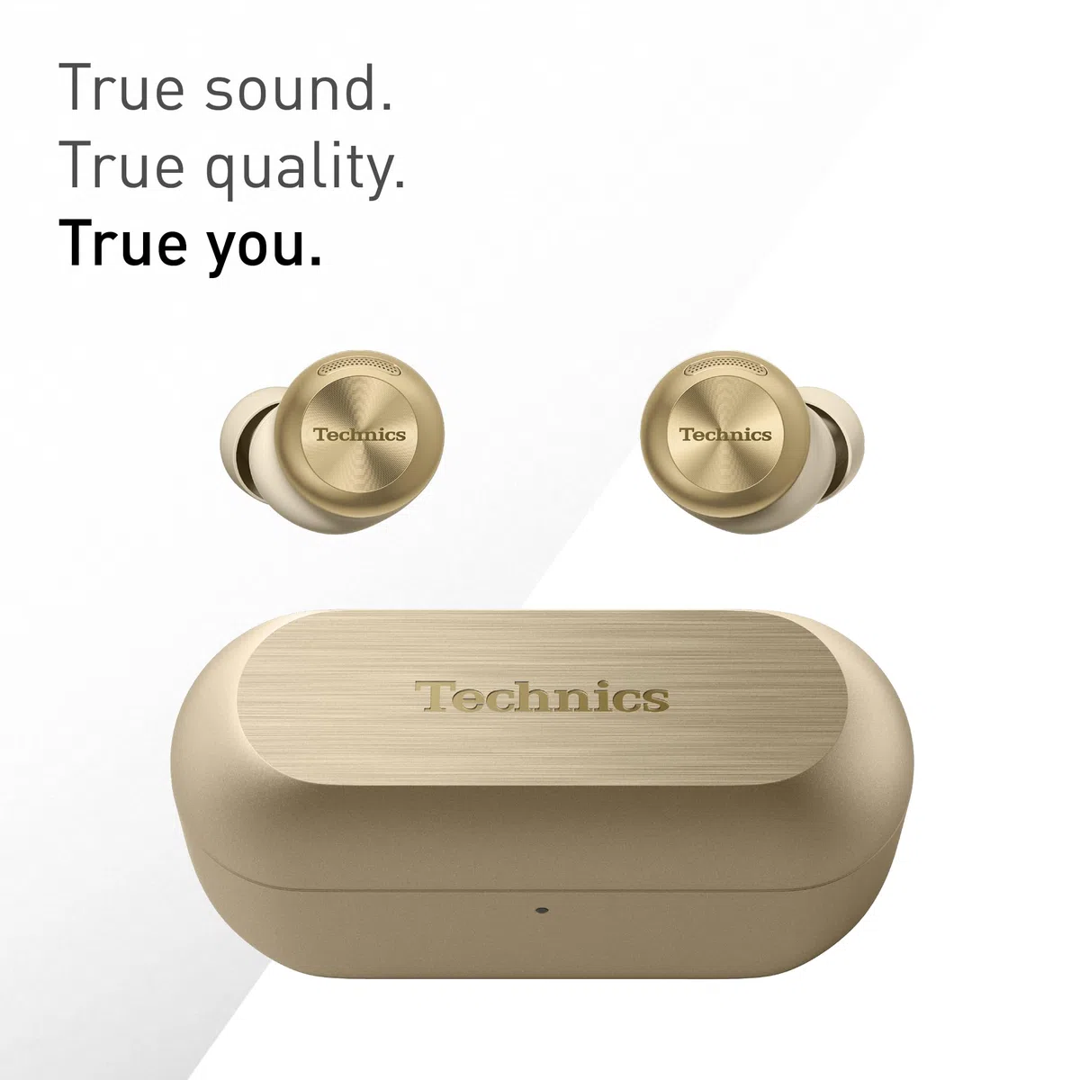 Technics EAH-AZ100E-N Auricolari Wireless con Cancellazione del Rumore, Bluetooth Multipoint, Voice Focus AI, Comode Cuffie In-Ear, Oro Champagne