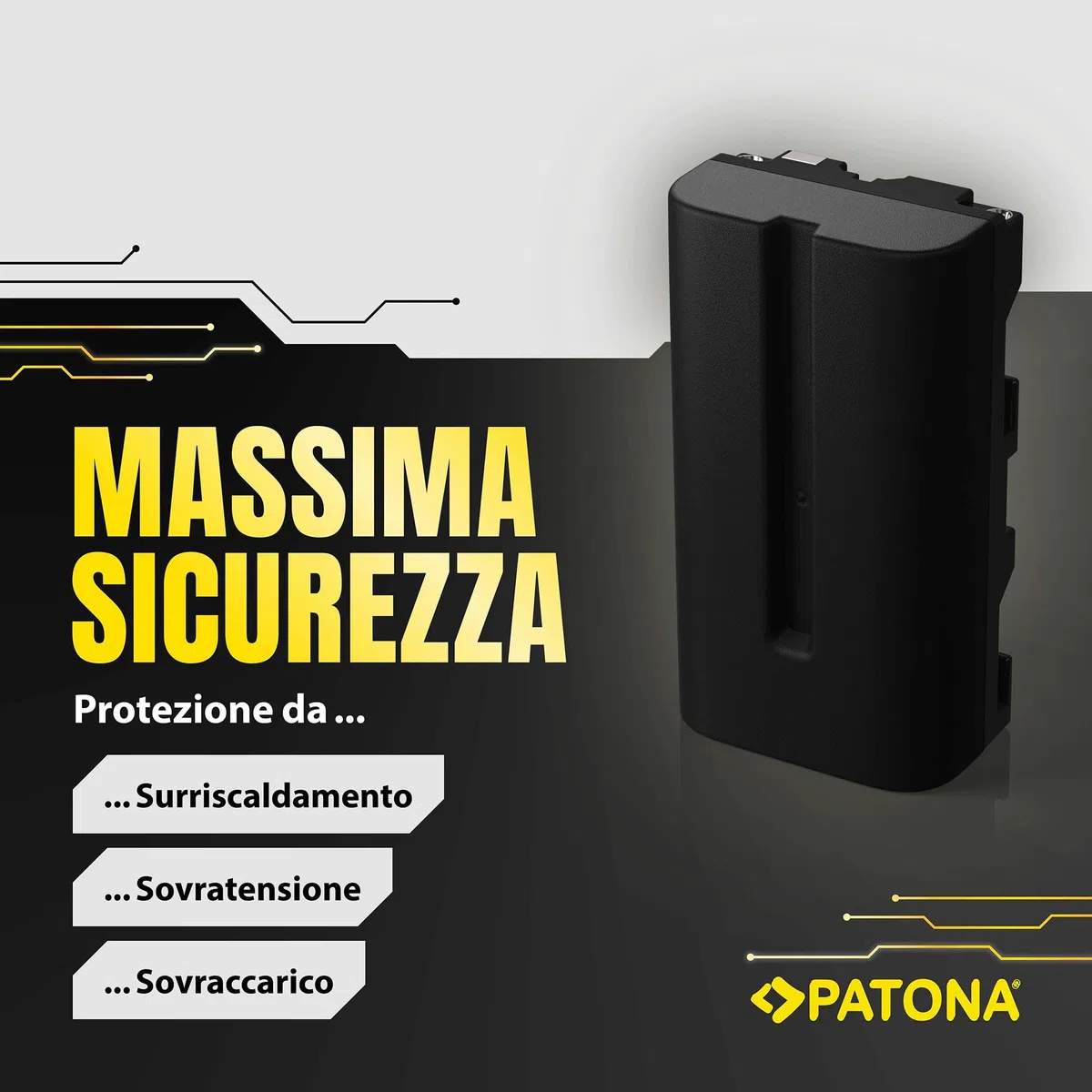 PATONA 2x NP-F550 Batteria 2200mAh compatibile con videocamere Sony, indicatori LED, illuminazione, luce video, monitor, fotocamera, Battery NP-F750 NP-F950 NP-F970 NPF550 NP F550