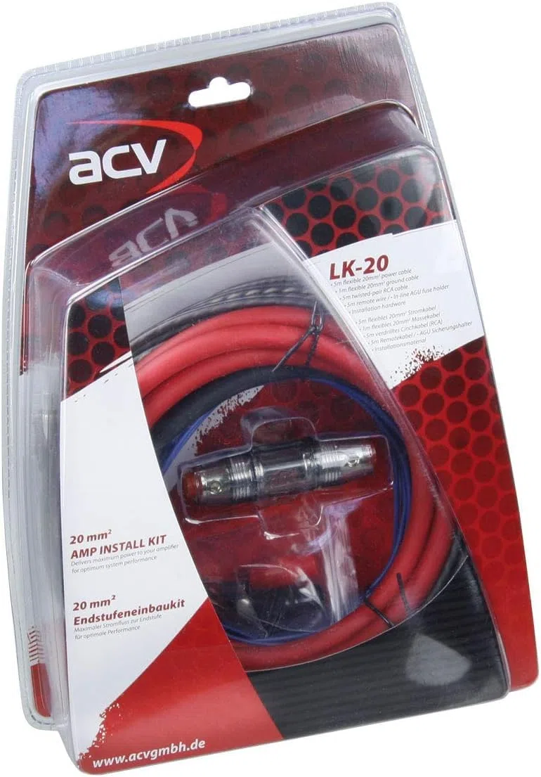 ACV LK-20 Car HiFi - Set di connettori per amplificatori, 20 mm²
