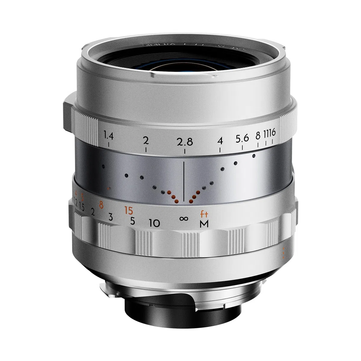 Full-Frame Photography Lens Simera 35 mm f1.4 for Leica M Mount - Silver