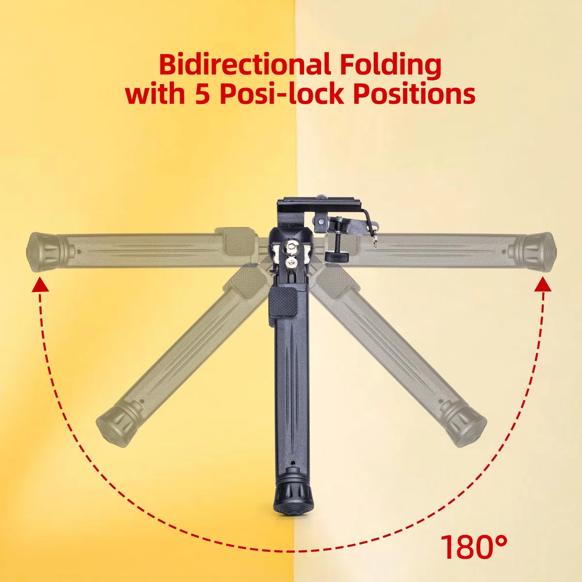 Elkeer, bipiede inclinabile con 3 adattatori, bipiede regolabile per fotocamera con adattatore a vite da 1/4" per attività all'aperto