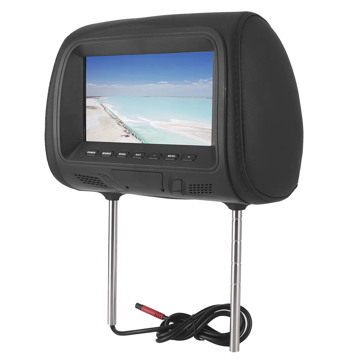 Sedile Posteriore per Auto Monitor per Lettore Multimediale MP5 Poggiatesta MP5 Display LCD Supporto da 7 Pollici Amplificatore USB Video per Poggiatesta del Veicolo Video per