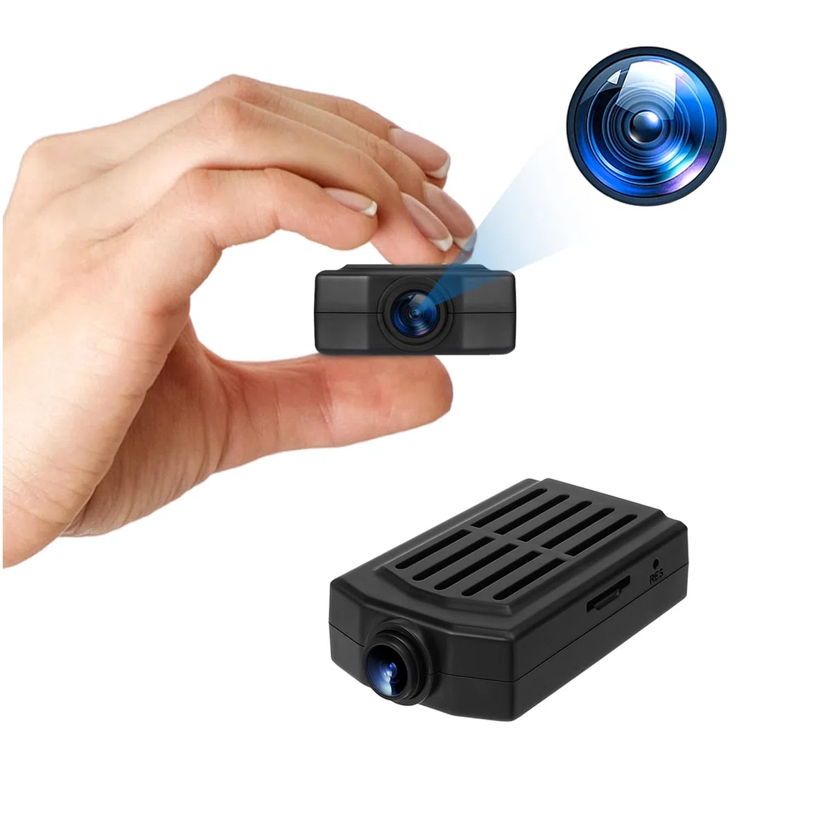 Mini Telecamera Spia, Telecamera Nascosta 1080P con Monitoraggio del Movimento, Registrazione Video e Audio, Batteria a Lunga Durata da 3 ore, Niente WiFi