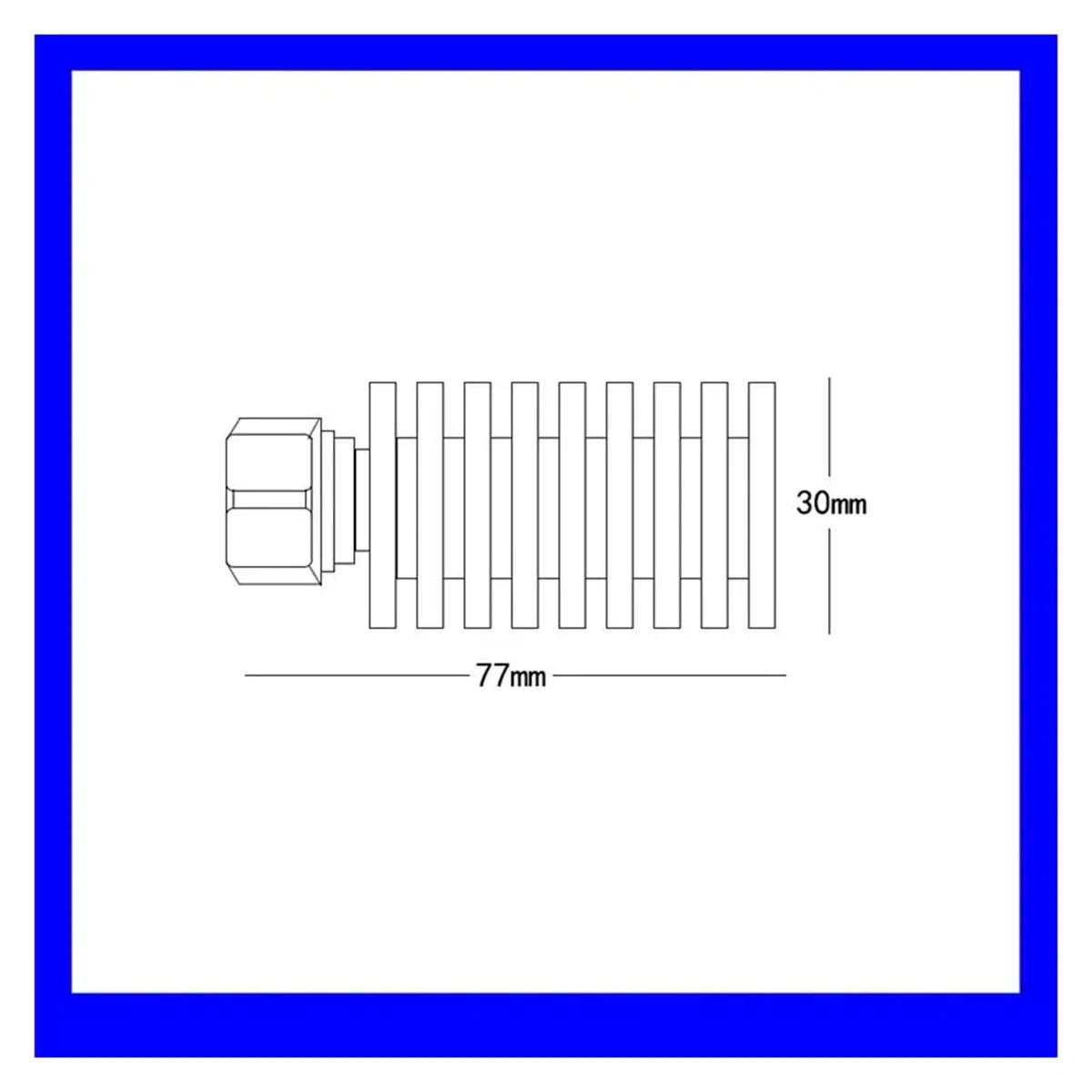 Spina Maschio DIN 7/16 da 20 W, DC-3 GHz, terminazione del carico fittizio RF coassiale da 50 Ohm