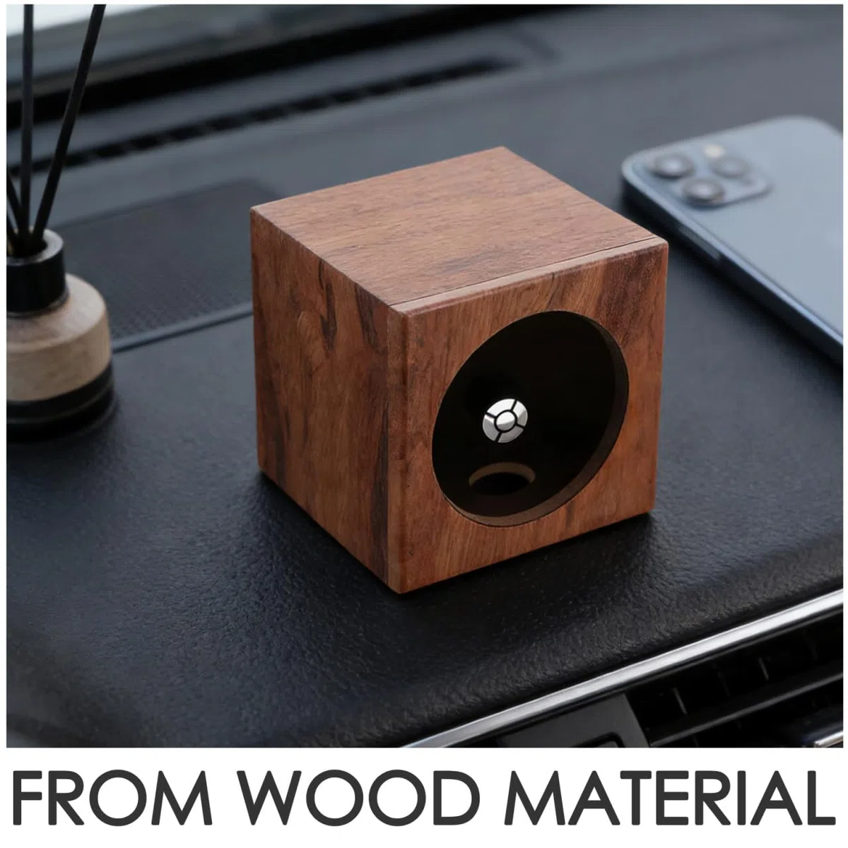 Cassa per Altoparlanti in Legno con Motivo a Righe da 6,5 Pollici per Veicoli e Camion Design Elegante e Integrazione per Upgrade Impianto Audio Auto