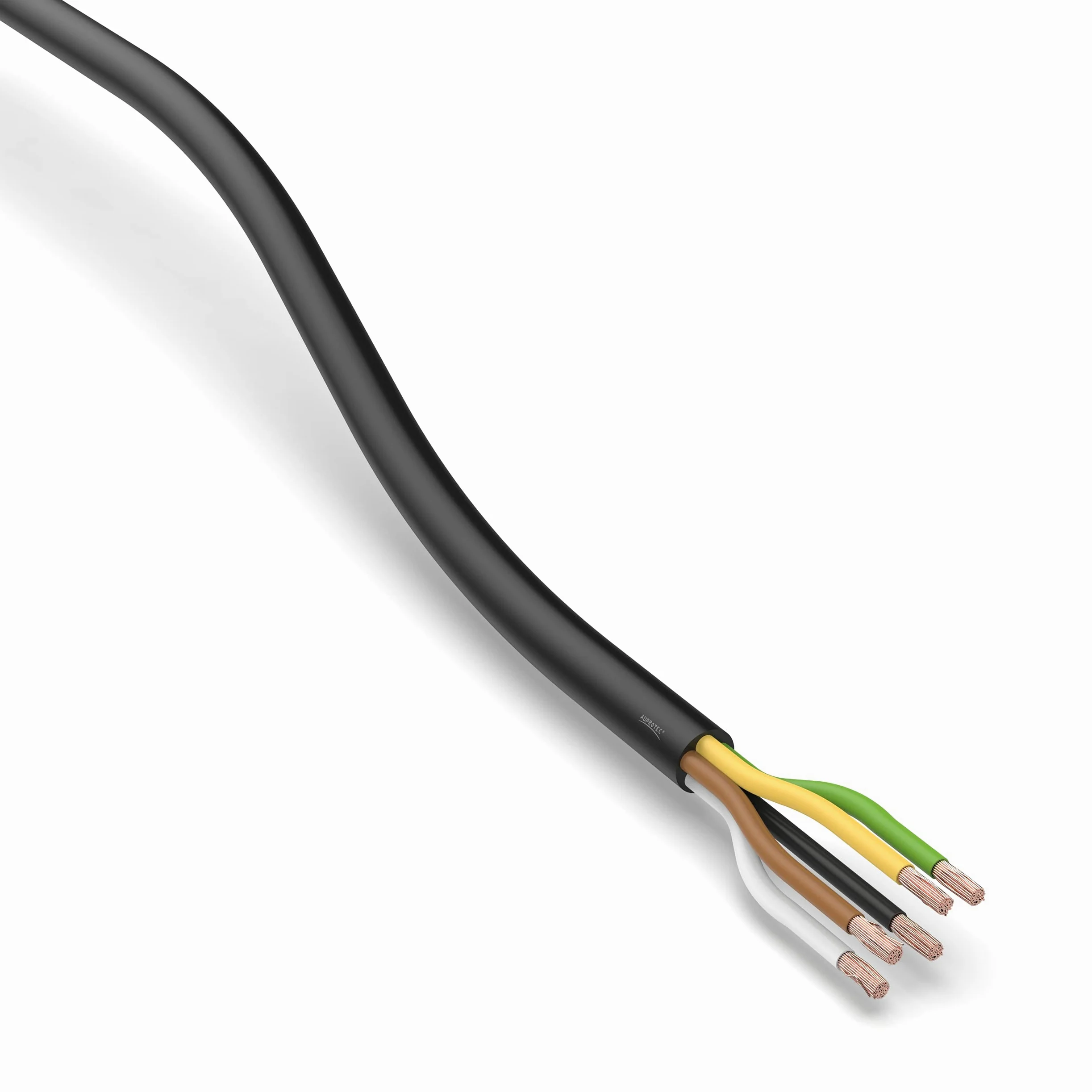 AUPROTEC Cavo elettrico multipolare per automobile/rimorchio 5m, 10m, 20m o 50m selezione: 10m metri, 5 poli 5 x 1.5 mm² cavo tondo