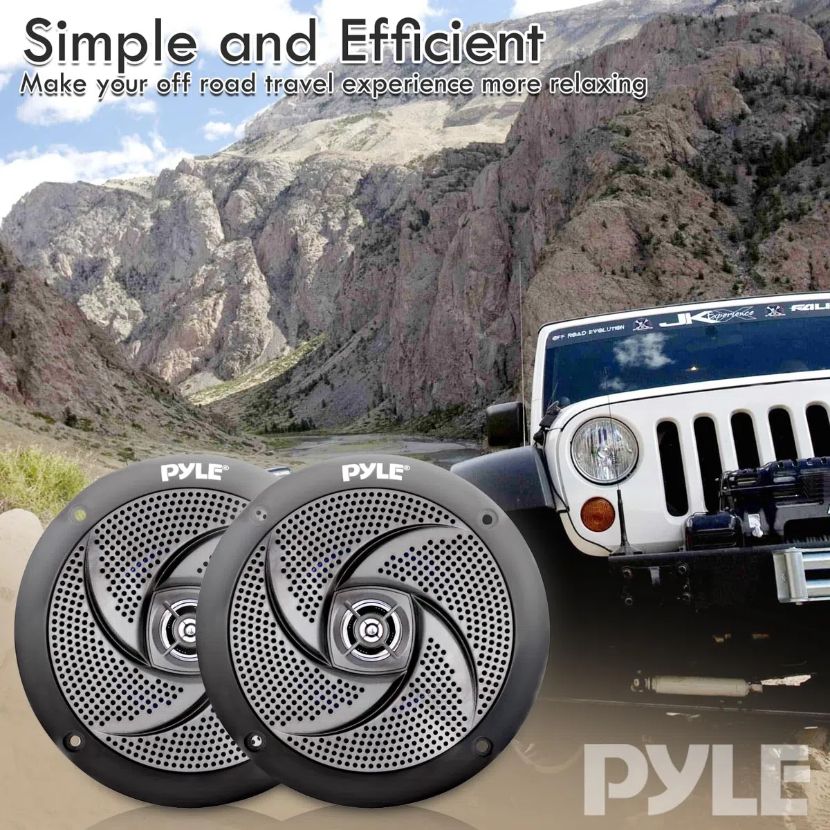 Pyle Altoparlanti marini impermeabili a basso profilo, 240 W, 16,5 cm, a 2 vie, 1 paio, stile sottile, impermeabili e resistenti alle intemperie, sistema audio stereo per esterni, per barca,