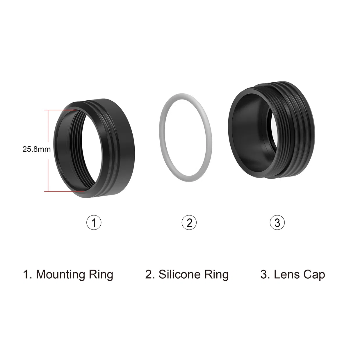 INNOVV Protezione per obiettivo, progettata per protezioni per lenti da 25 mm di diametro, offre elevata resistenza e resistenza, peso leggero, paraluce compatibile con K7; K6; RC6; K5 e K3