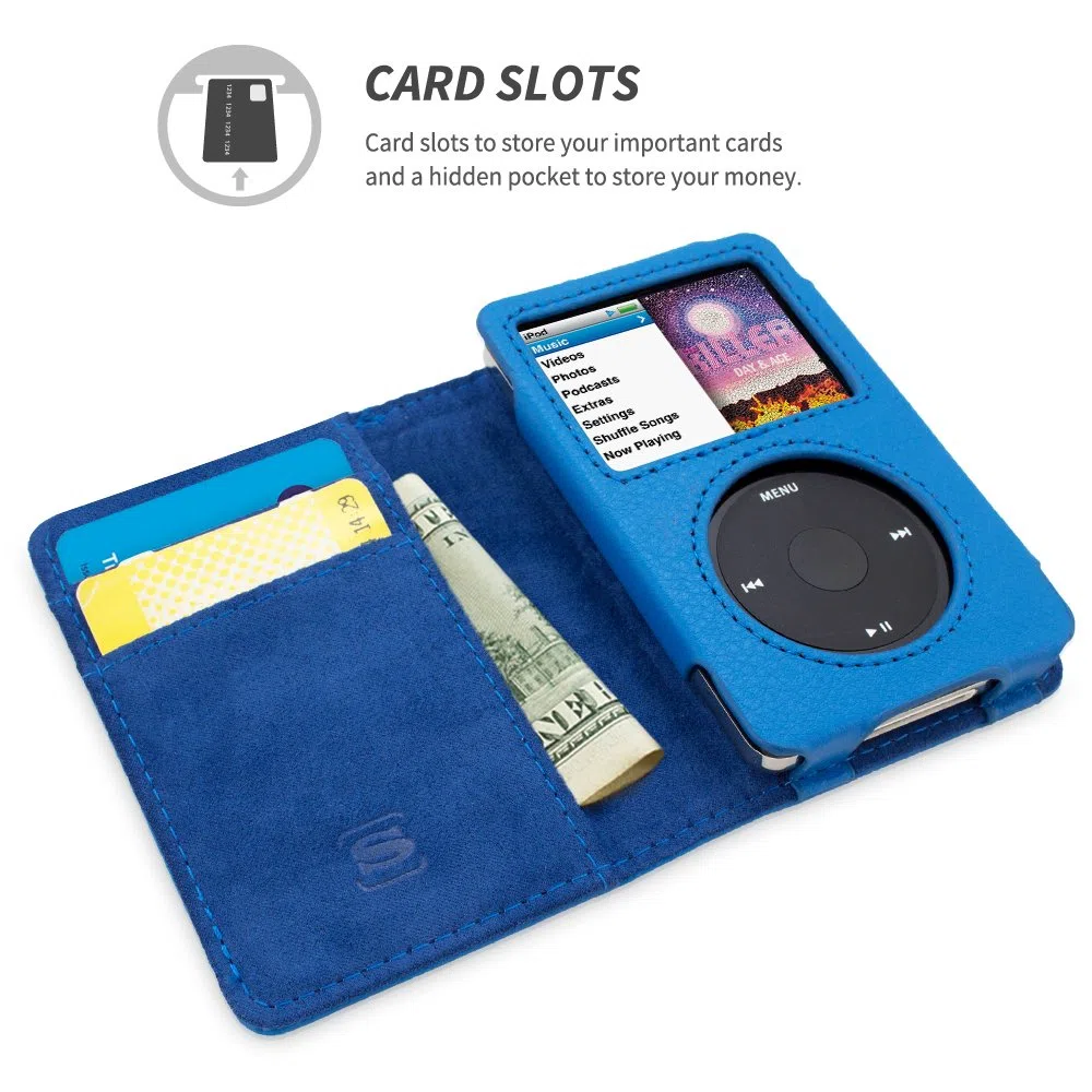 Snugg™ - Custodia in pelle per iPod Classic, colore: Blu