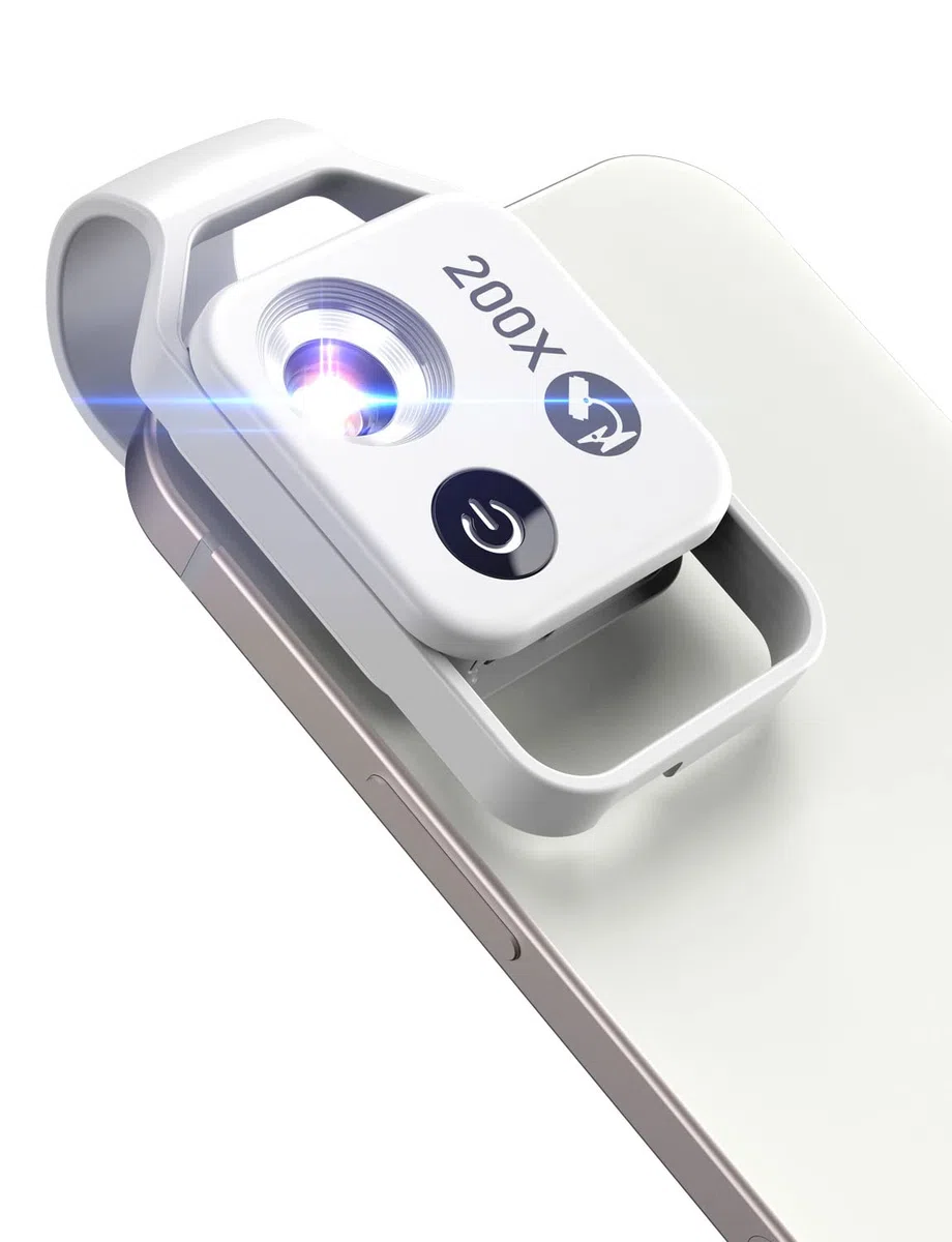 APEXEL Microscopio USB 200X, microscopio USB con microscopio per adulti per esplorare Micworld con luce LED (bianco)