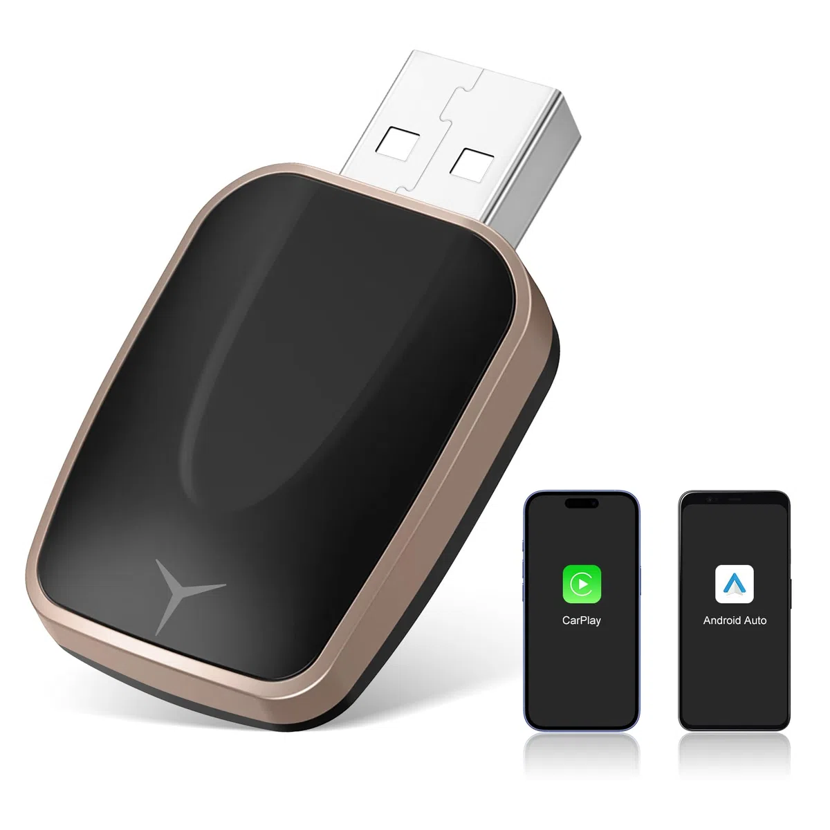 Ezonetronics Adattatore Carplay Wireless e Android Auto, Converte Carplay Cablato in Wireless 2-in-1 Plug & Play USB C/A,Mini e Stabile 5,8 GHz WiFi Bluetooth Compatibile con iOS 10+/ Android 11+