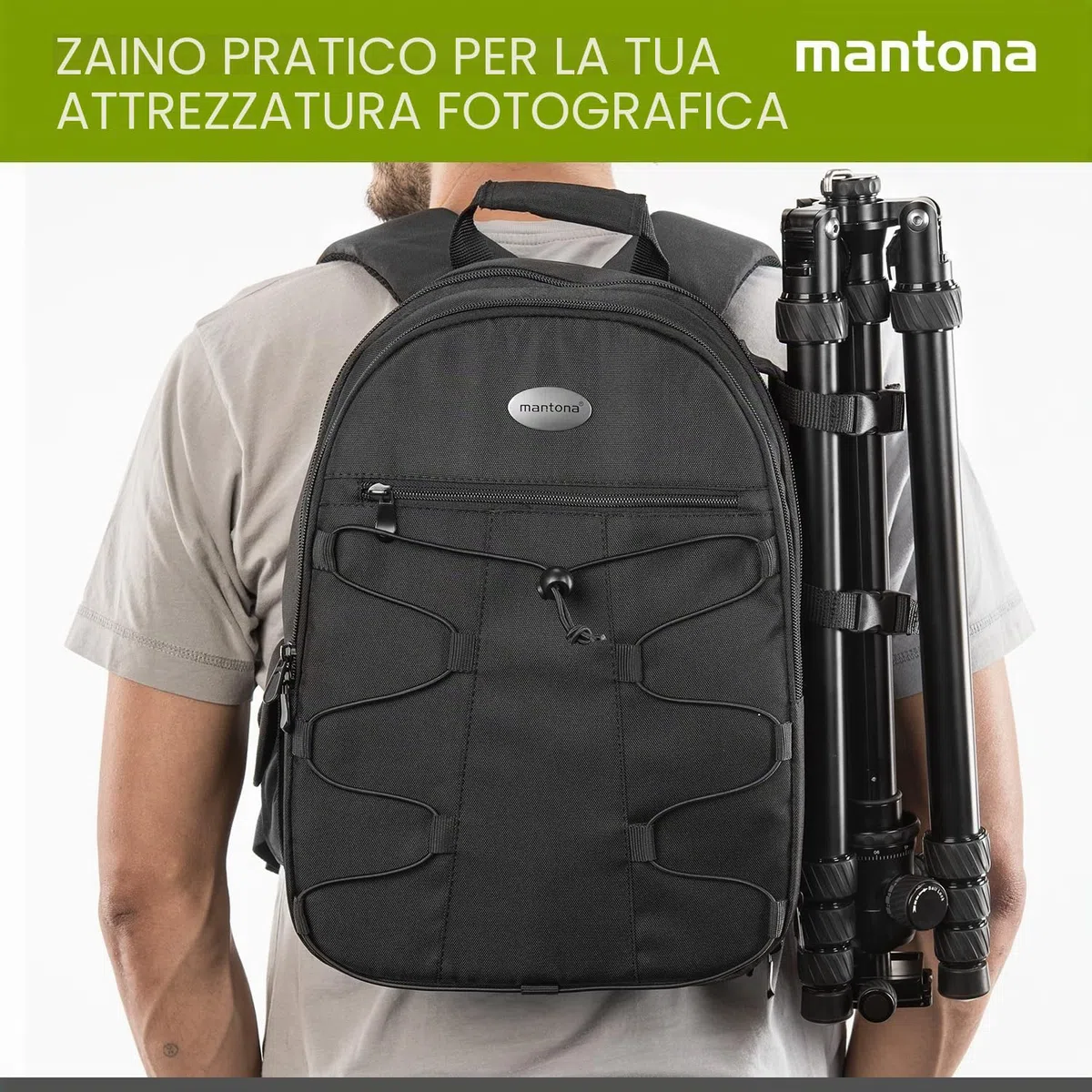 Mantona Azurit - Zaino per fotocamera