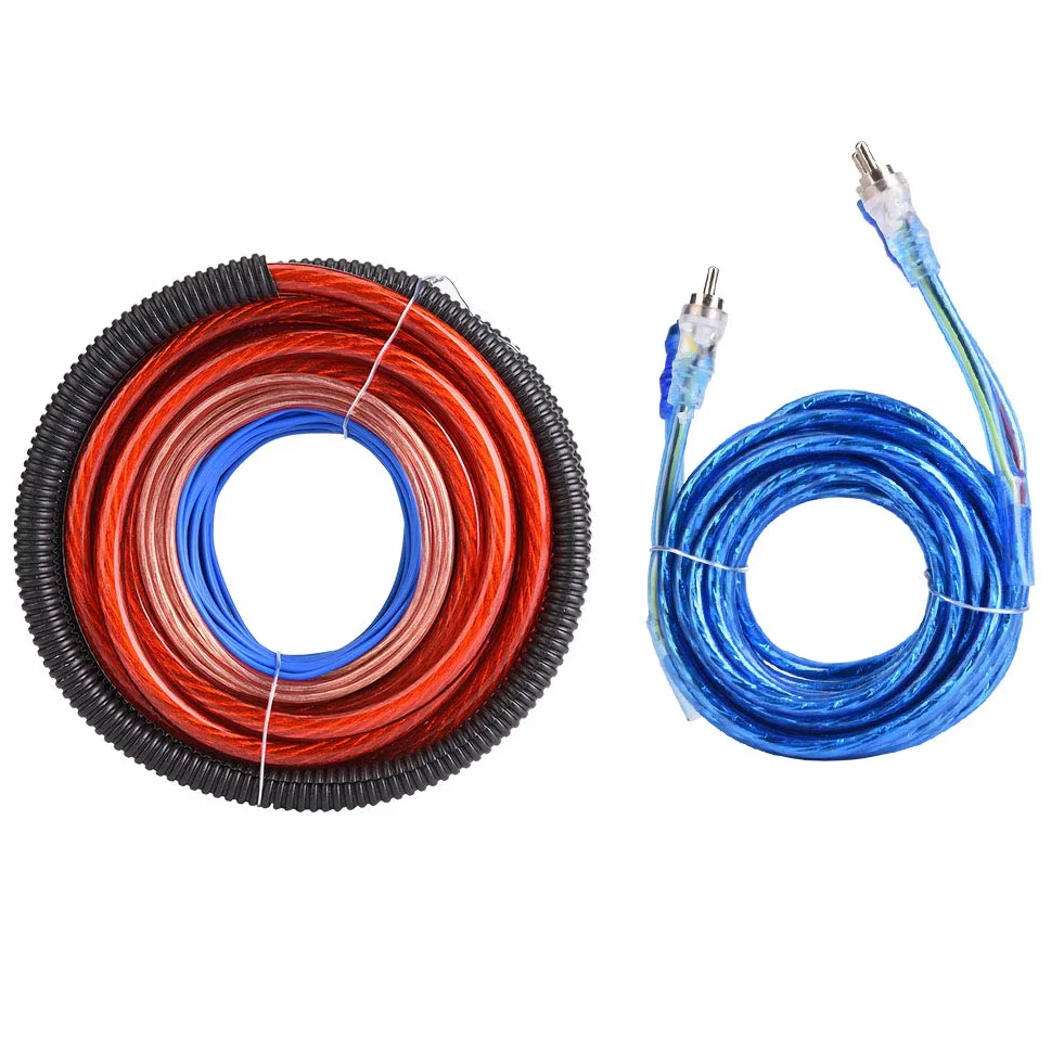 Cavo Subwoofer Audio per Auto, Car Cable 4 Guage 2800W Amplifier Speaker Installation Kit Cavi
