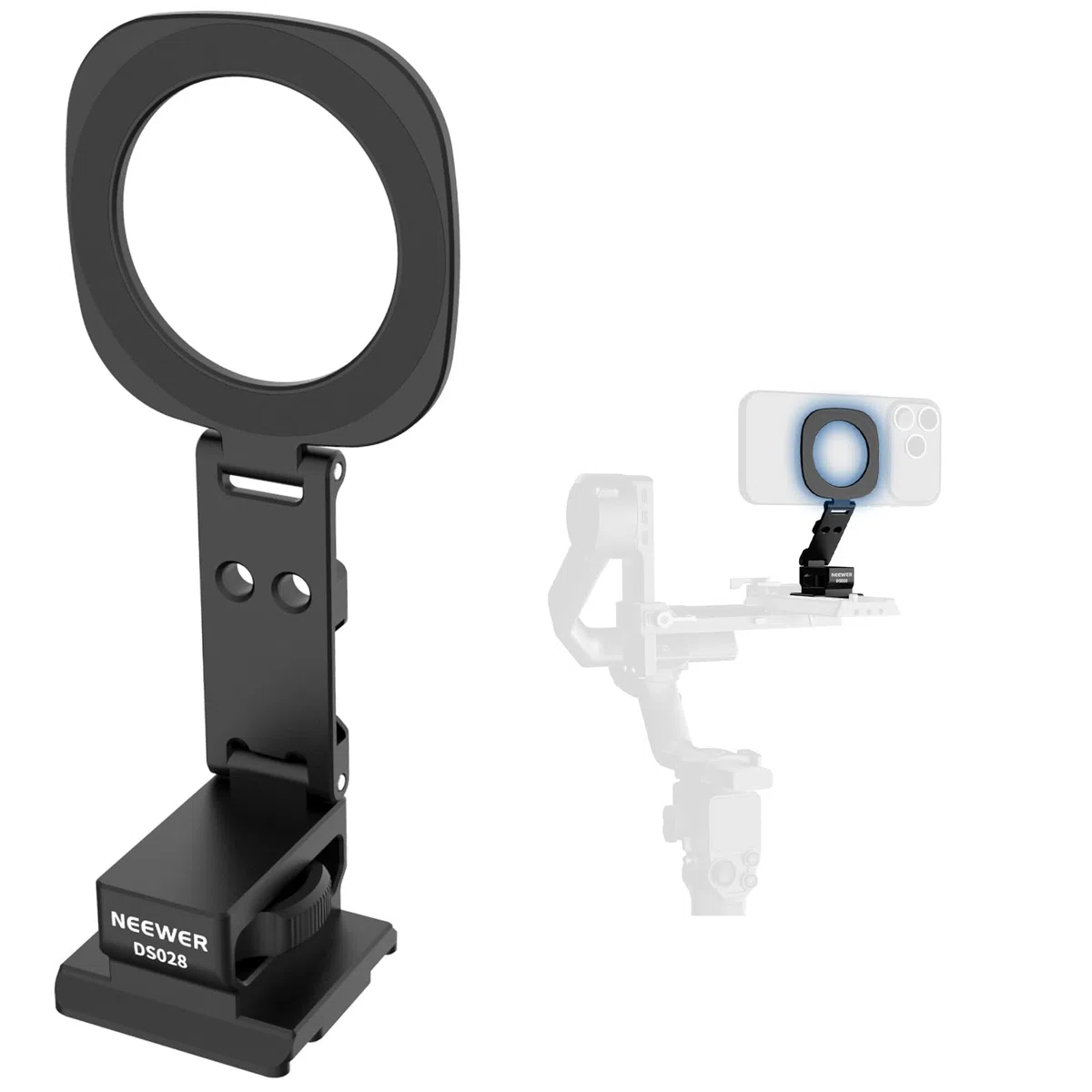 NEEWER Supporto magnetico per cellulare treppiede compatibile con MagSafe iPhone 17, supporto per cellulare con piastra a sgancio rapido Arca e scarpe Cold per registrazioni video TikTok, selfie Live