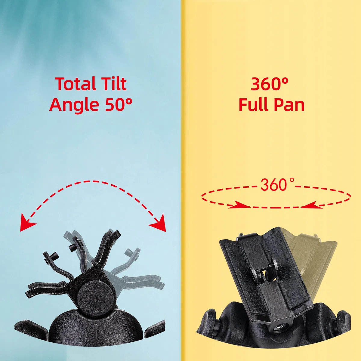 Elkeer, bipiede inclinabile con 3 adattatori, bipiede regolabile per fotocamera con adattatore a vite da 1/4" per attività all'aperto