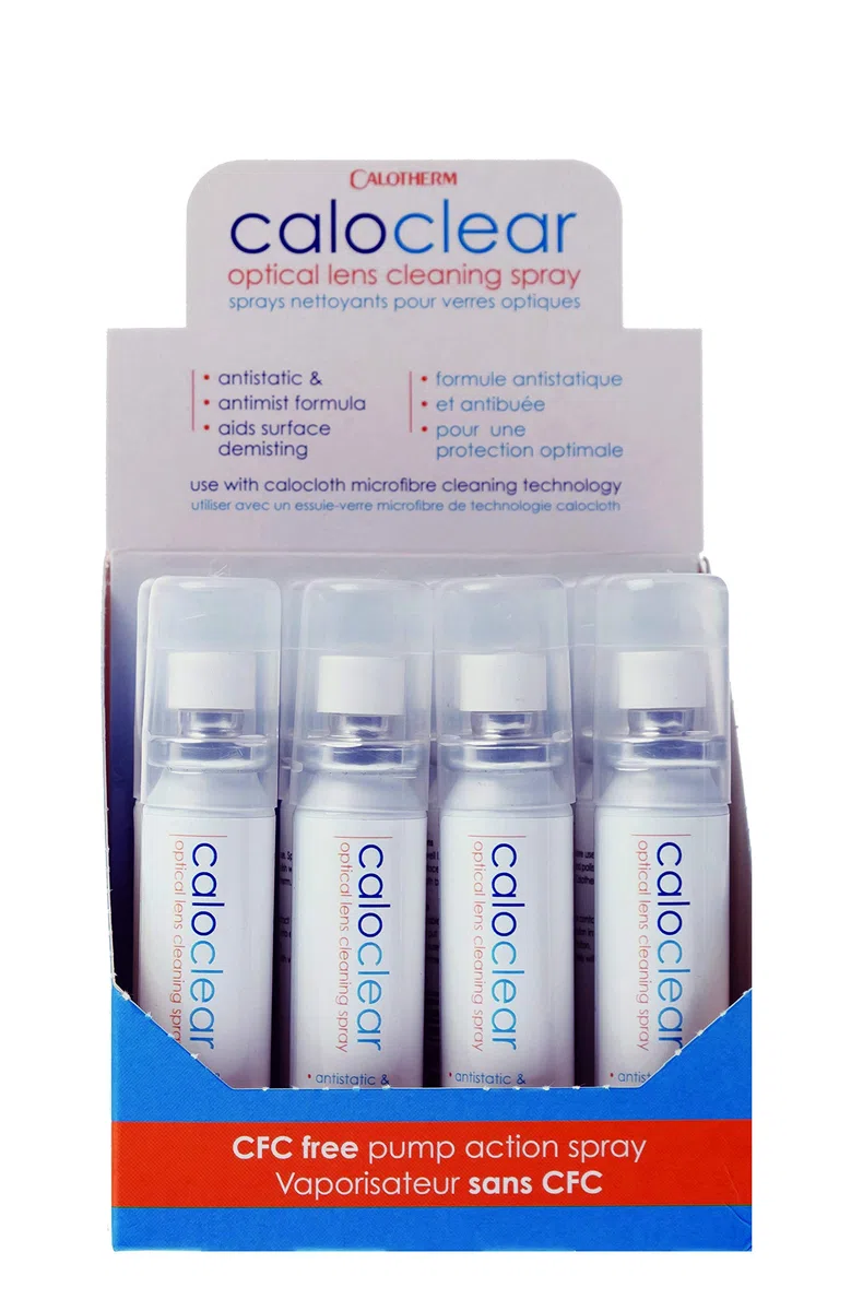 Caloclear antistatico & Antimist lente ottica spray 25 ml – Valore cartone x12 Sprays (totale 300 ml)