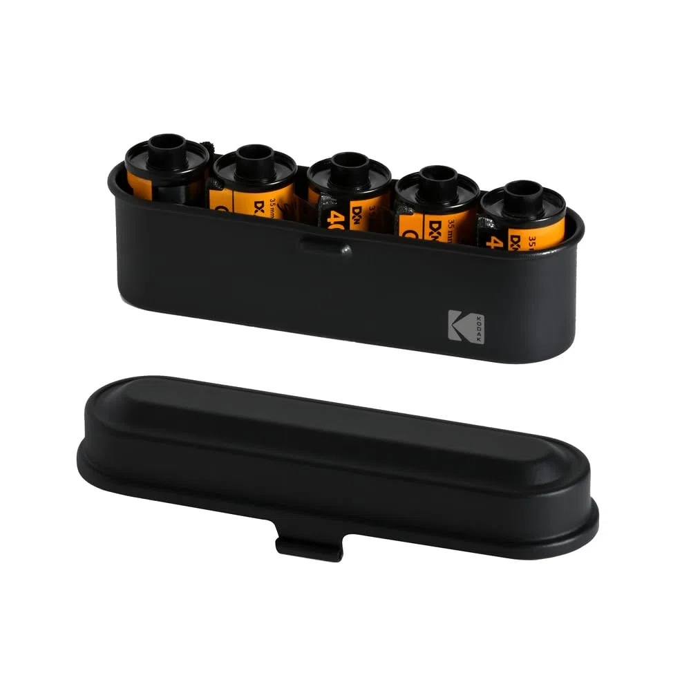 KODAK Custodia per 5 rotoli di pellicola da 35 mm, compatta, in acciaio, per ordinare e proteggere i rotoli di pellicola (pellicola non inclusa)