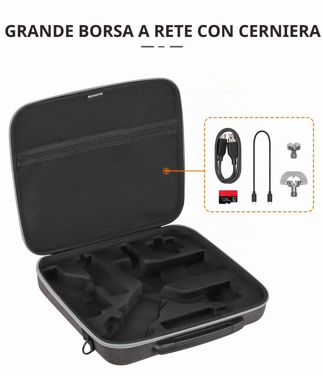 Borsa portatile per DJI RS 4 Mini, borsa a tracolla portatile, custodia rigida da viaggio, compatibile con DJI Ronin RS4 Mini portatile a 3 assi Stabilizzatore Gimbal
