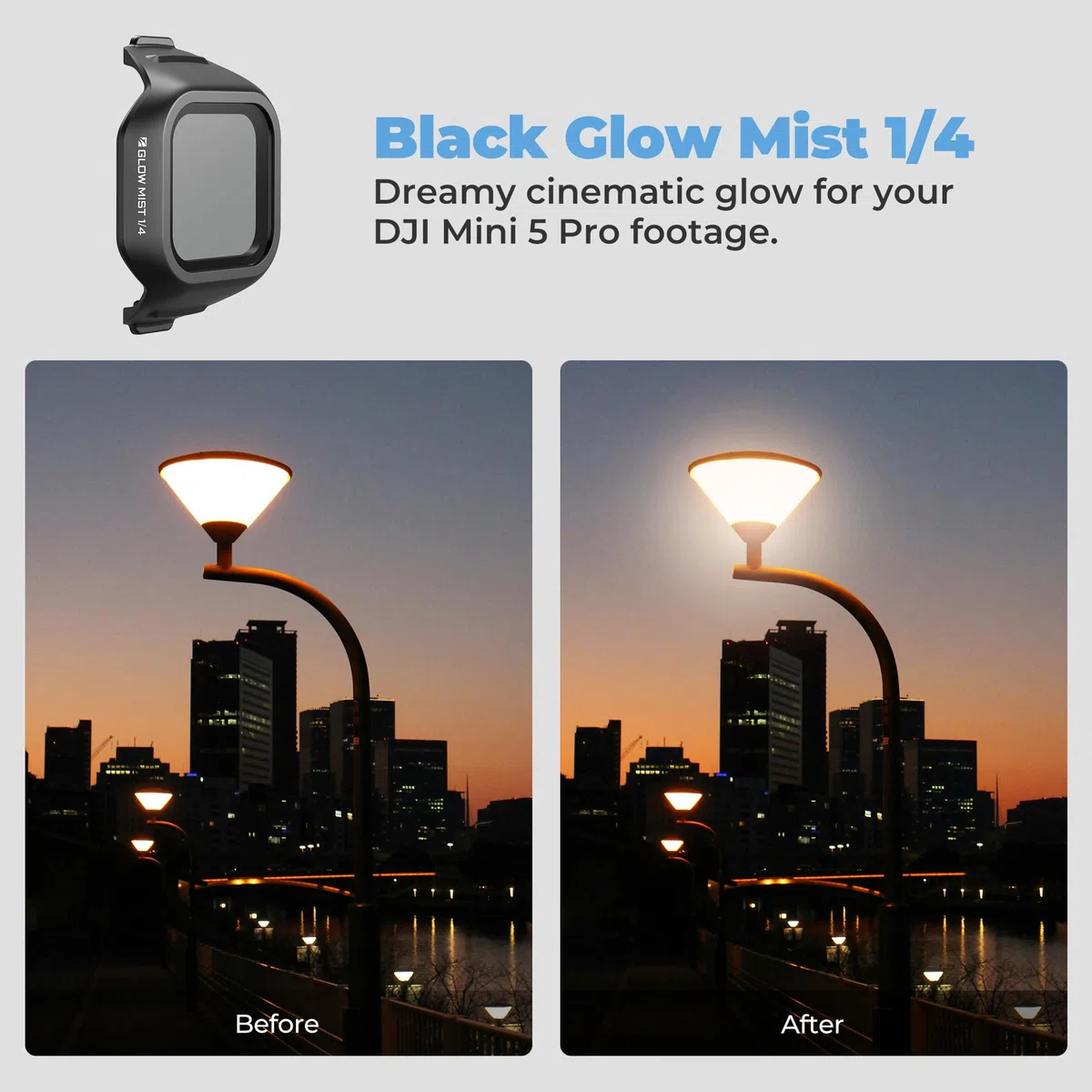 Freewell Filtri quotidiani per DJI Mini 5 Pro – UV, CPL, inquinamento luminoso e foschia luminosa 1/4 – Filtri lenti premium per riprese cinematografiche, colori migliorati e riduzione dei riflessi