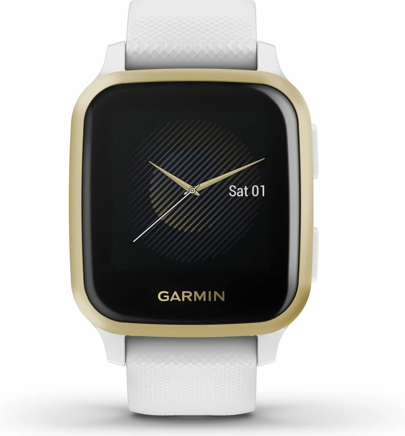 Garmin Venu Sq, Smartwatch GPS Sport con Monitoraggio della Salute e Garmin Pay, Bianco (Bianco/Oro)