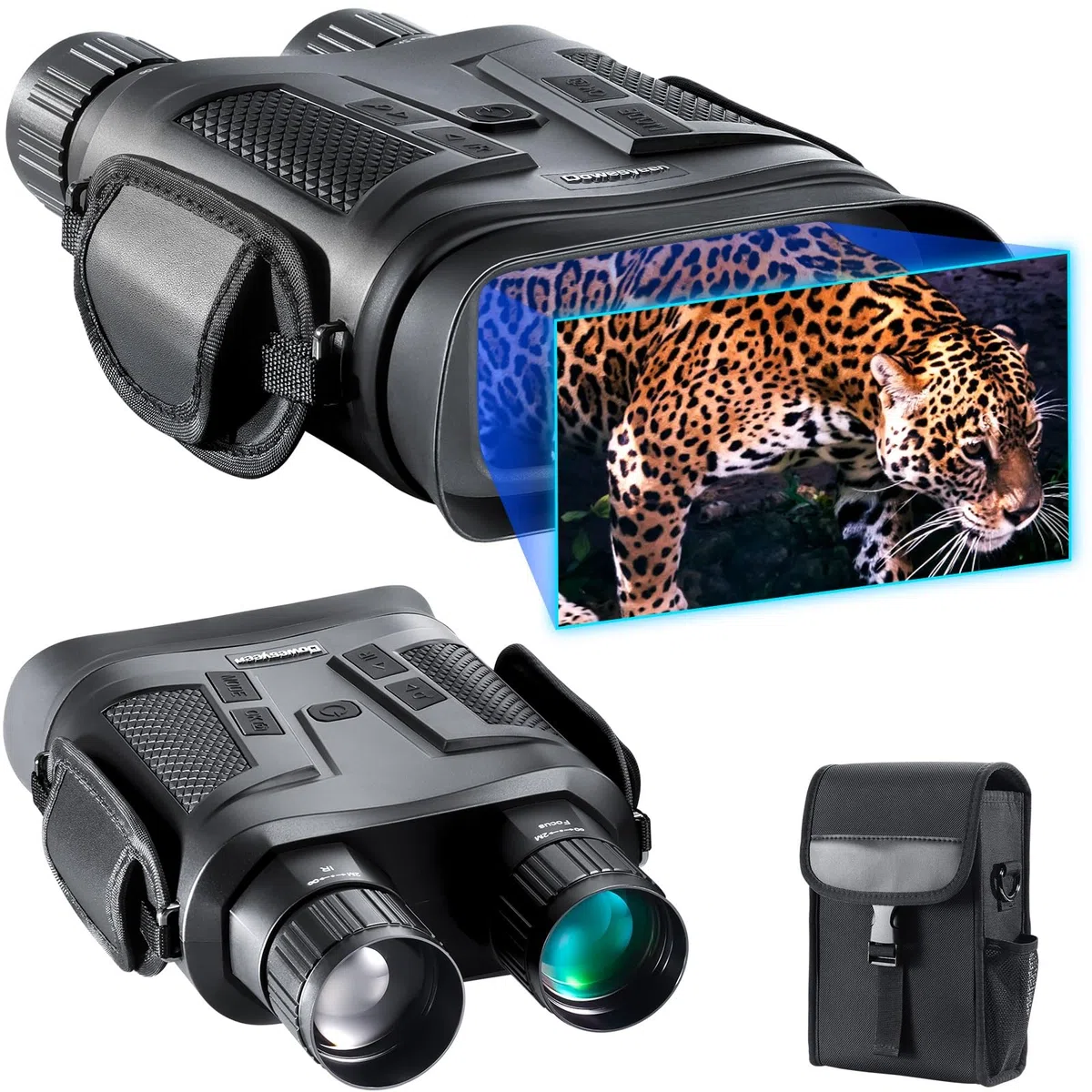 4K Visore Notturno Binocolo Visione Notturna Professionale Potente, Cannocchiale Infrarossi Foto Video HD, Batteria 7000mAh, Portata 800M per Caccia e Campeggio