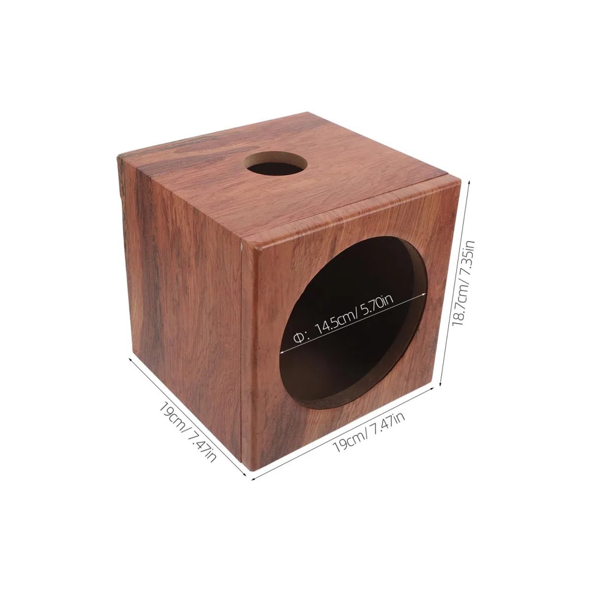 Cassa per Altoparlanti in Legno con Motivo a Righe da 6,5 Pollici per Veicoli e Camion Design Elegante e Integrazione per Upgrade Impianto Audio Auto