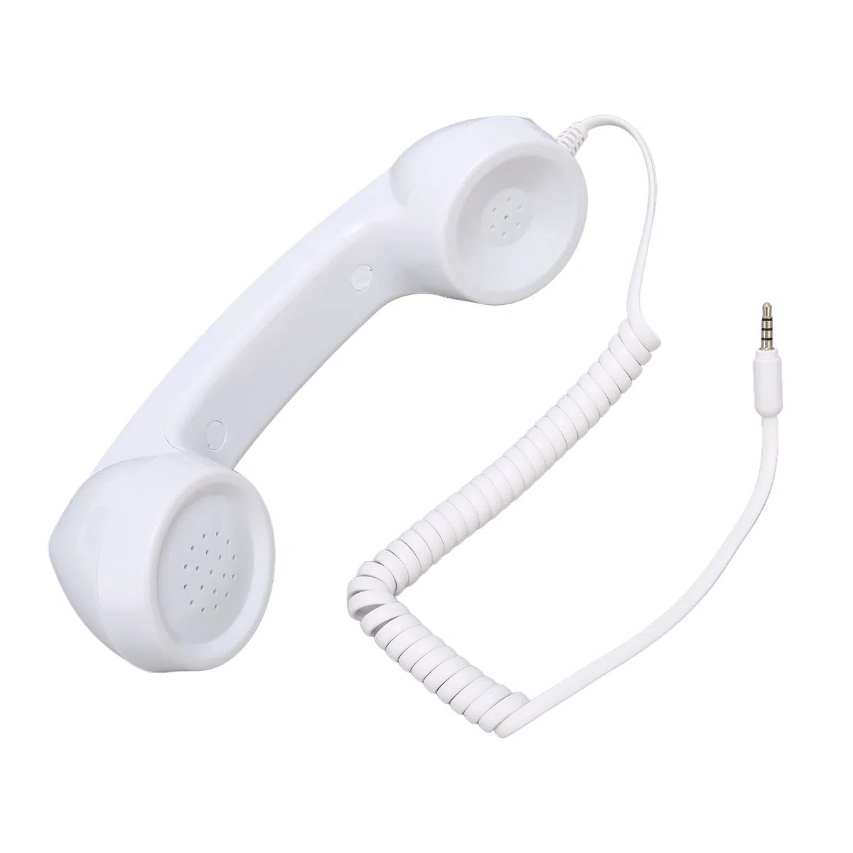 Ricevitore Telefonico retrò, Ricevitore Portatile Resistente Alle Radiazioni con Pulsante di Risposta One Touch, Spina da 3,5 Mm, Cavo a Spirale da 1 M per Genitori e Nonni