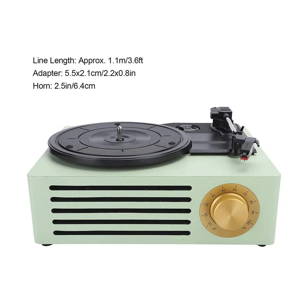 Grammofono retrò, giradischi in vinile, supporto dischi in vinile 7 pollici, 10 pollici, 12 pollici, 33/45/78 giri/min la riproduzione, supporto uscita RCA