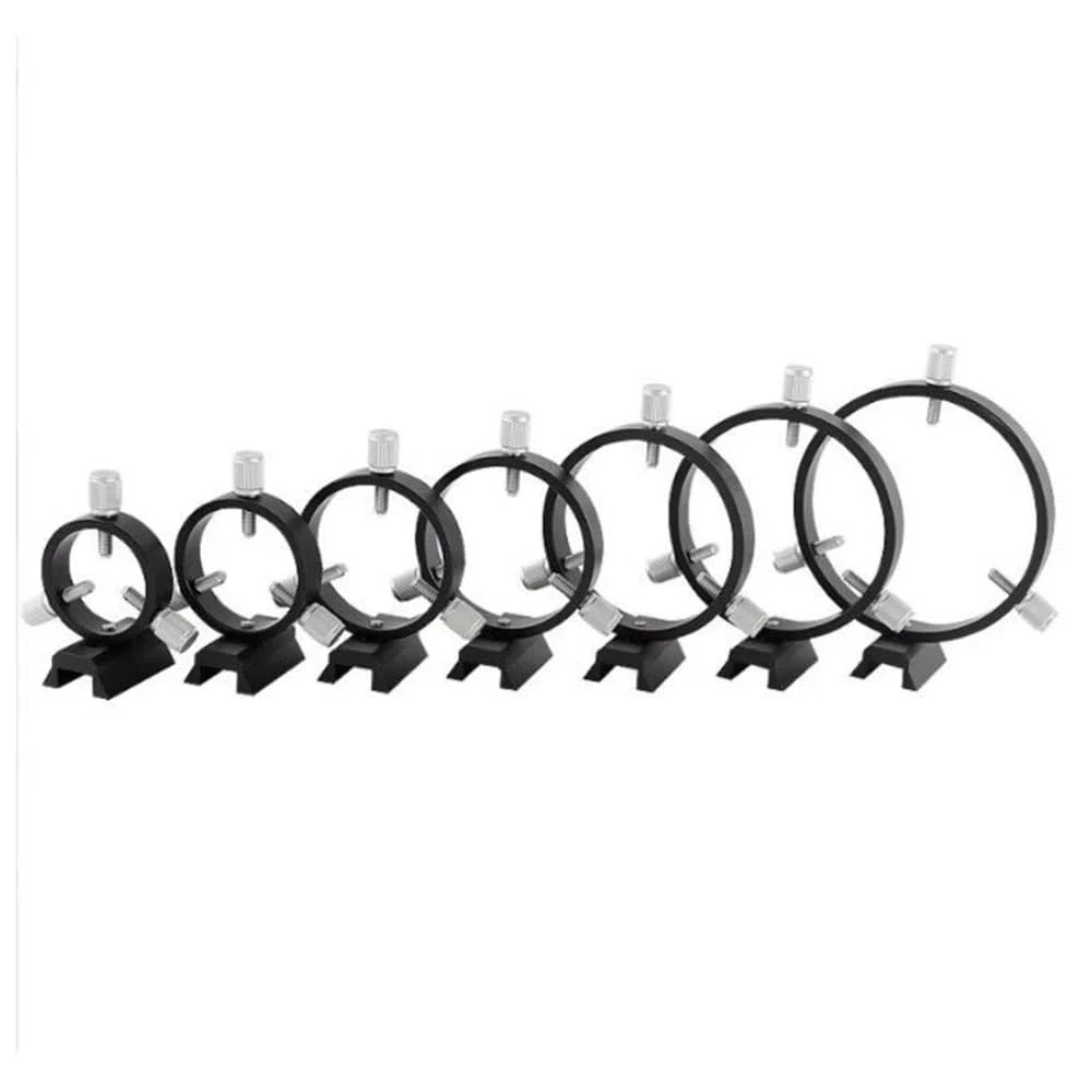 Accessori per telescopi Set di anelli guida da 80 mm, anello guida astronomico a tre punti, 1 piastra, 1 anello, 4 viti, colore rosso e nero Oculare per telescopio(Schwarz)