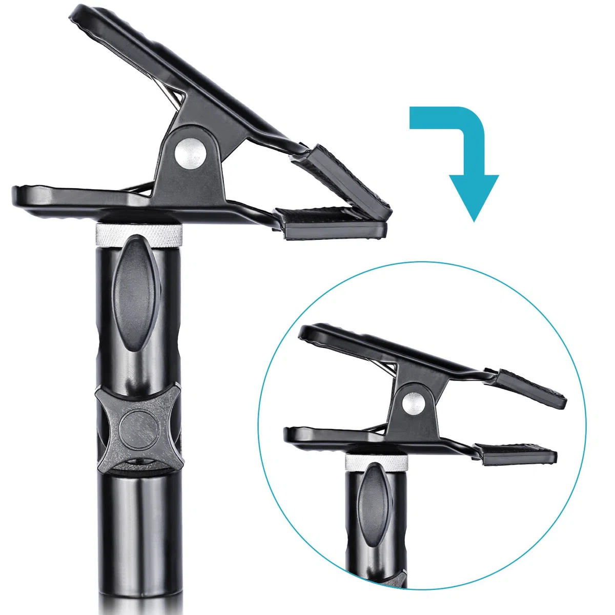 Neewer 2 PCS Supporto per Morsetto in Metallo Resistente per Studio Fotografico con Attacco per Supporto Luce da 5/8" per Riflettore