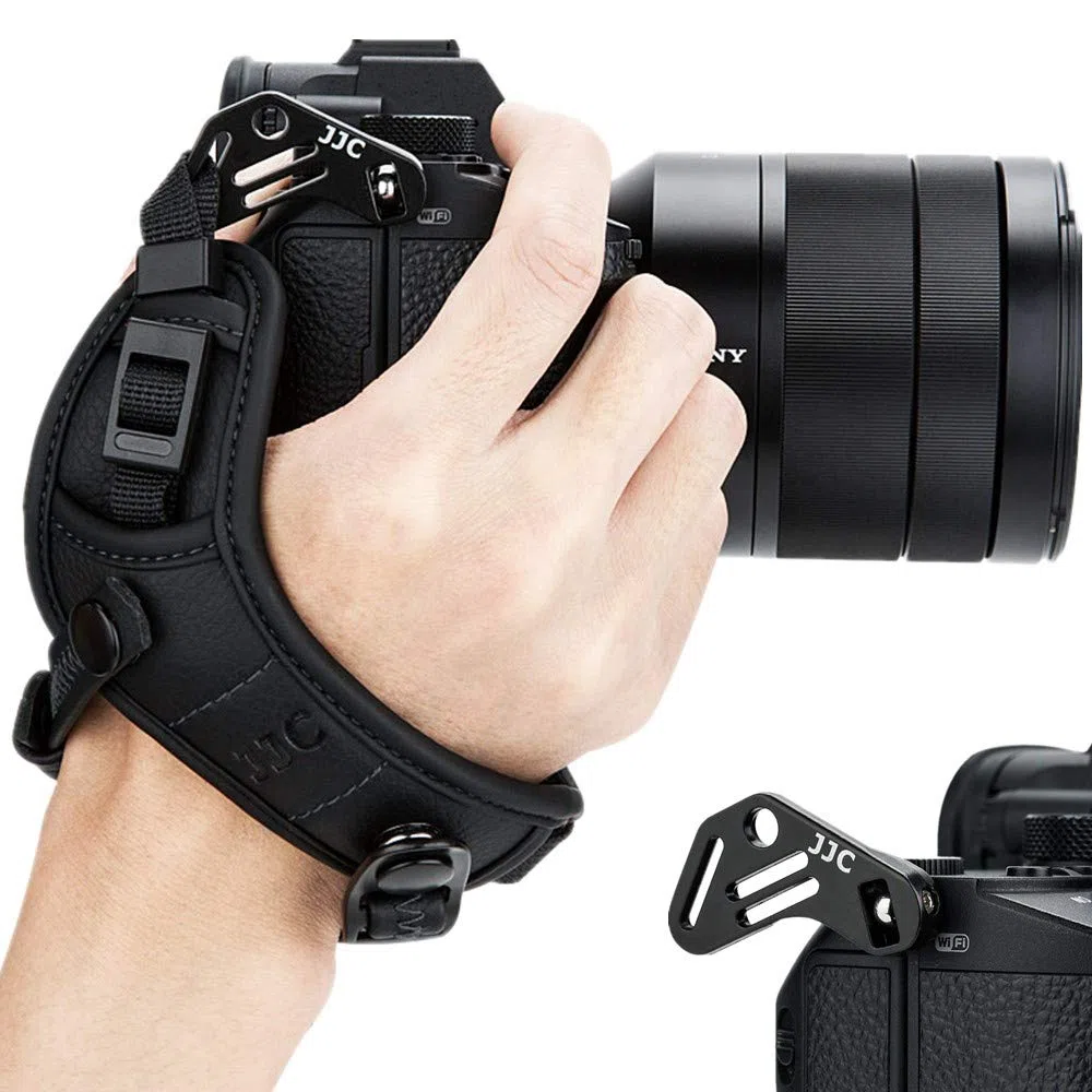 JJC - Cinghia da polso per fotocamera mirrorless adatta per Nik. Z7 Z7 II Z6 Z6 II Sony A1 A7C A7III A7II A7RIII A7RII A7SII A7SIII A6500 A6400 A6300 A6000 Fuji X-S10 X-T3 X-T2 Can. EOS R5 R6