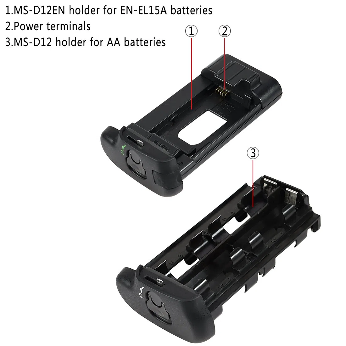 DSTE MB-D18 Verticale Battery Grip Compatibile per SLR Fotocamera Digitale Nikon D850
