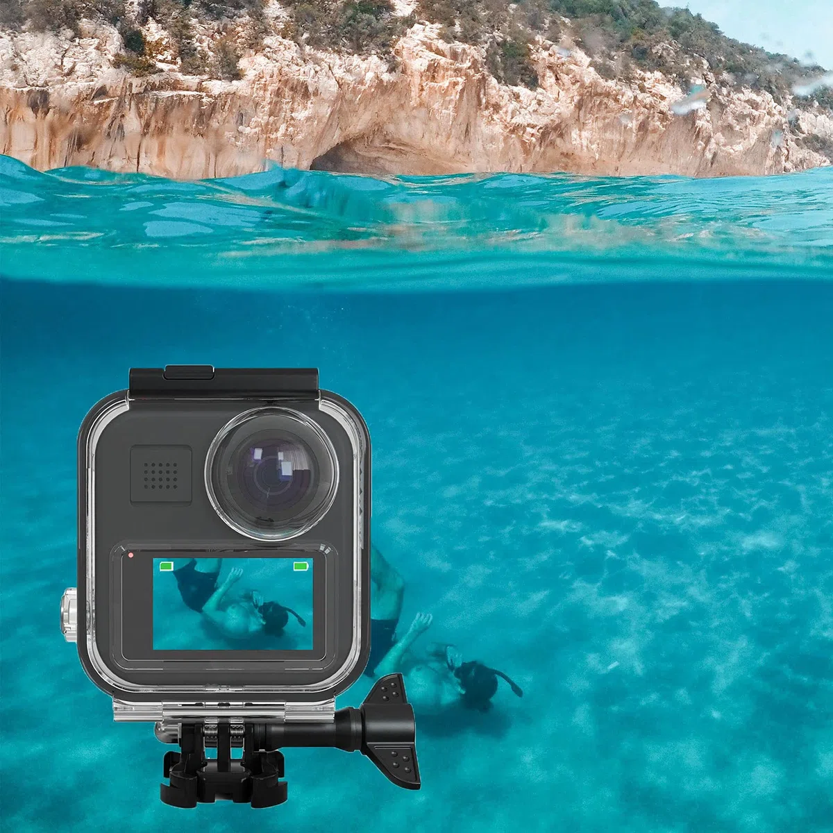Touchscreen Custodia Impermeabile per GoPro MAX 360 Protezione Immersione Subacquea Dive Copertura per Go Pro Max Accessori Della Macchina Fotografica