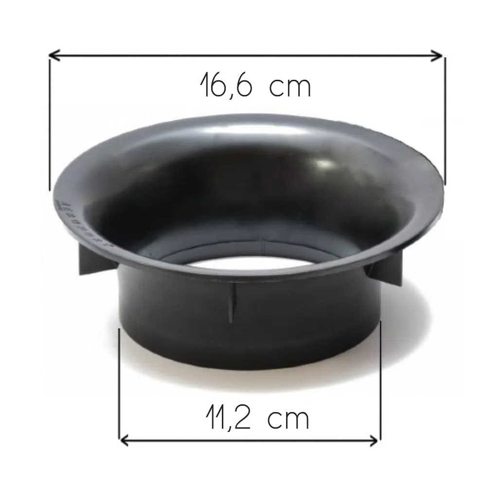 GK SOUND KIT SET PER AEROPORT, da 10 cm con 2 flange curve e tubo reflex per subwoofer, cassa, per auto, casa, spl, colore nero, 1 kit