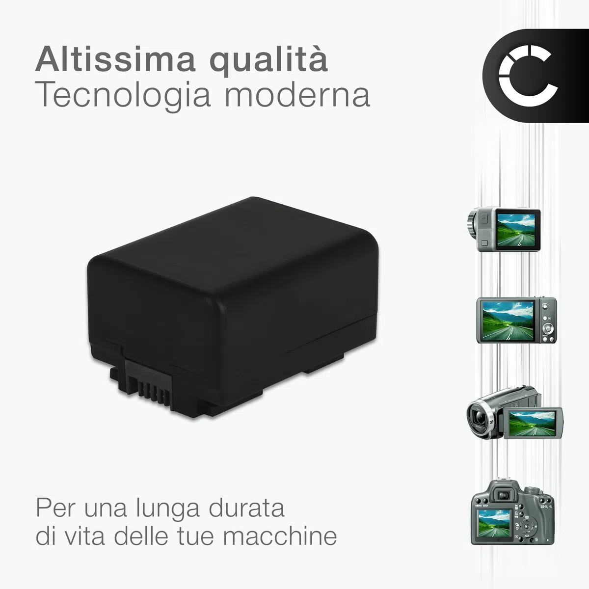 CELLONIC 1x Batteria per Fotocamera Compatibile con Canon VIXIA HF R50, LEGRIA HF R806, LEGRIA HF R606, BP-727 – (1600mAh, 3.6V)