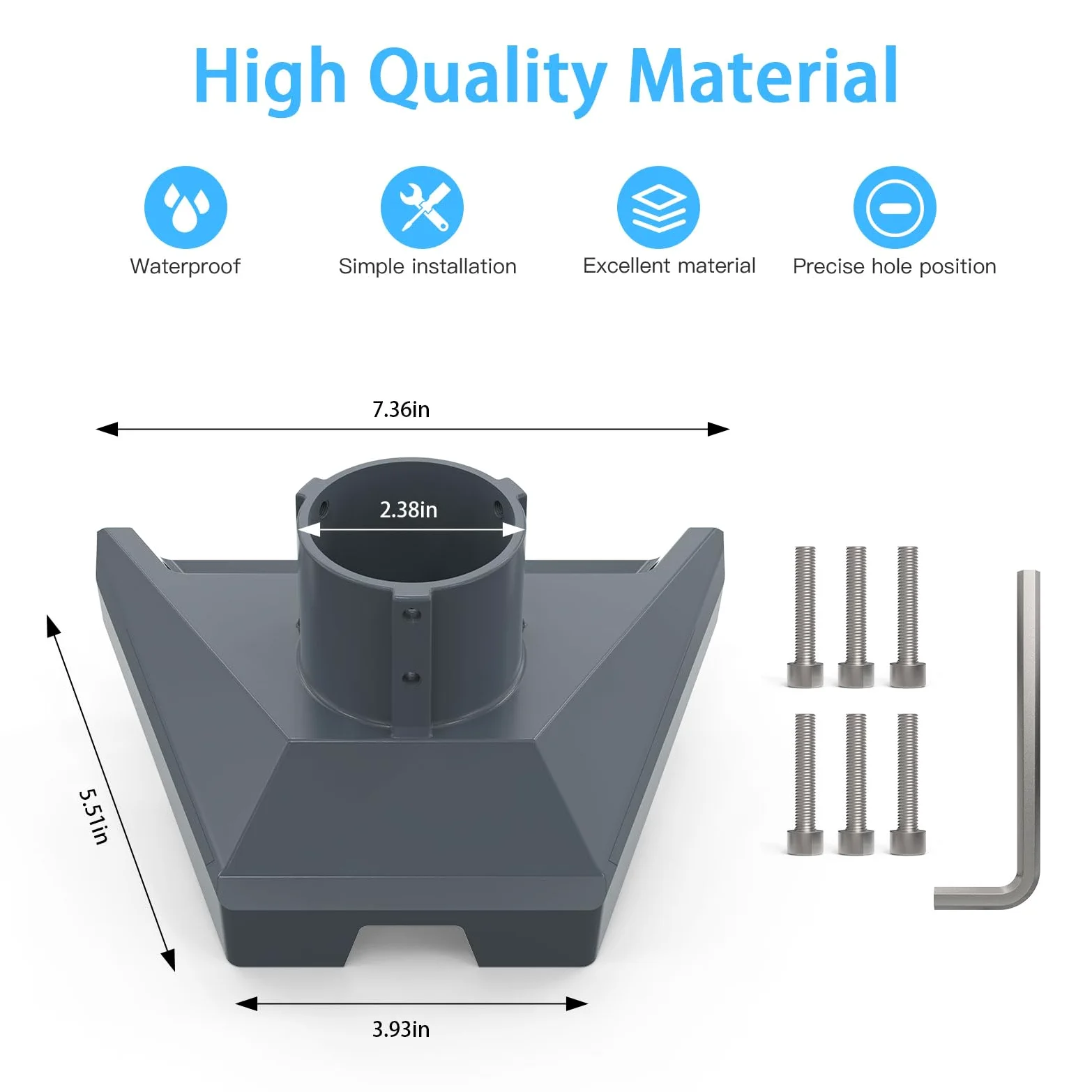 HOLACA Aggiornato Starlink Gen 3, adattatore in metallo per aste variabili (1"-2.1"), compatibile con Starlink Gen 3, Starlink Gen 3 parti