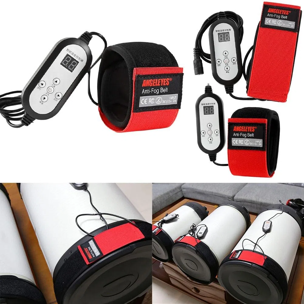 Potable - Fascia riscaldante per lenti con USB, per telescopi astronomici, riscaldatore di rugiada, con regolatore di temperatura, anti-condensa (1080 x 50 mm)