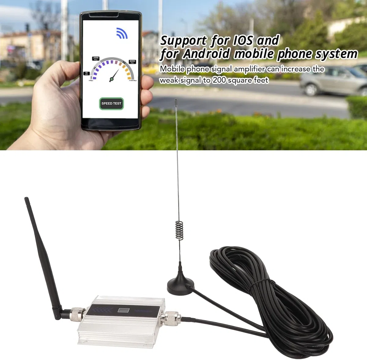 Amplificatore del Segnale del Telefono Cellulare, Ripetitore del Segnale del Telefono Cellulare Download Rapido dei Dati Buona qualità del Suono GSM DCS LTE B3 per l'ufficio (Spina UE)