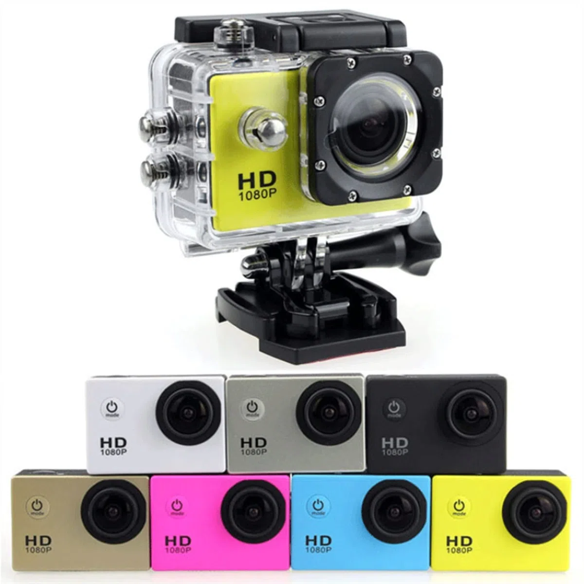 Telecamere d'azione Gli sport DV. Mini, fotocamera azione 1080p, da esterno macchina fotografica impermeabile subacquea, telecamera registrazione video 2,0 pollici fotocamera azione 4K Custodia imperm