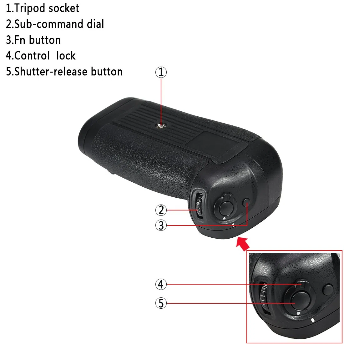 DSTE MB-D18 Verticale Battery Grip Compatibile per SLR Fotocamera Digitale Nikon D850