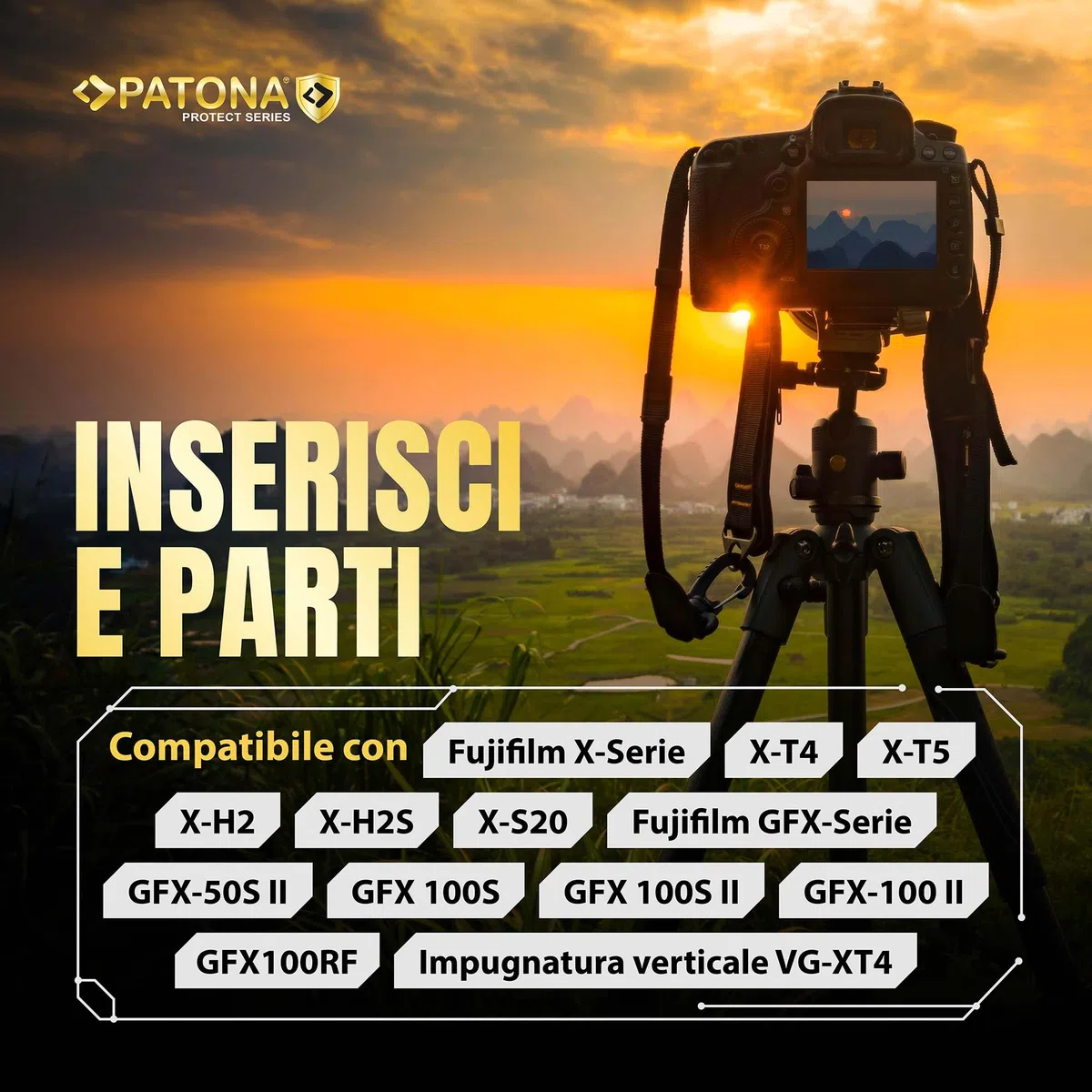 PATONA Protect NP-W235 Batteria 2600mAh (guscio V1, sensore NTC) – sostituisce Fujifilm NP-W235 – per X-T4 X-T5 X-H2 X-H2S X-S20, GFX 50S II, GFX 100S, GFX 100 II, GFX100RF – riserva sicura per il 4K