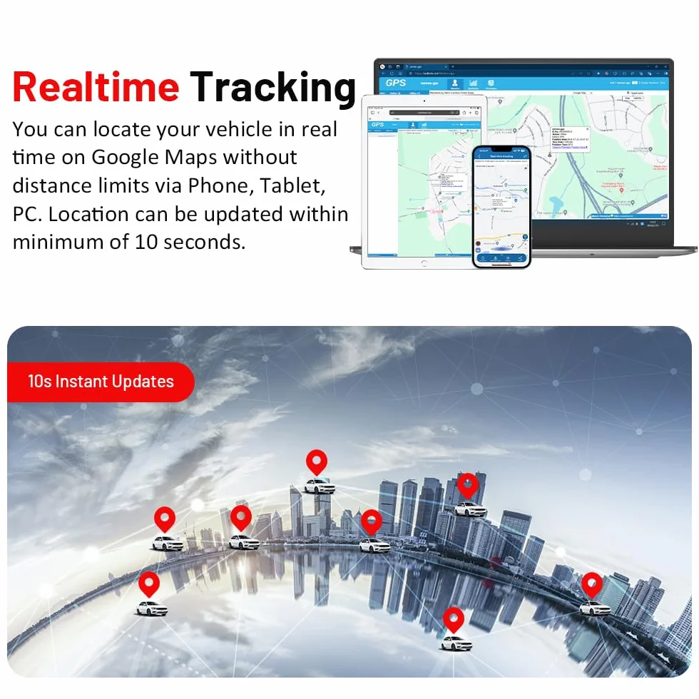 GPS Tracker 4G LTE OBD2 per Auto, Veicoli, Camion, Protezione Antifurto Online in Tutto Diverse Modalità di Allarme Tracciamento in Tempo Reale con App Gratuita Senza Abbonamento TK816 4G