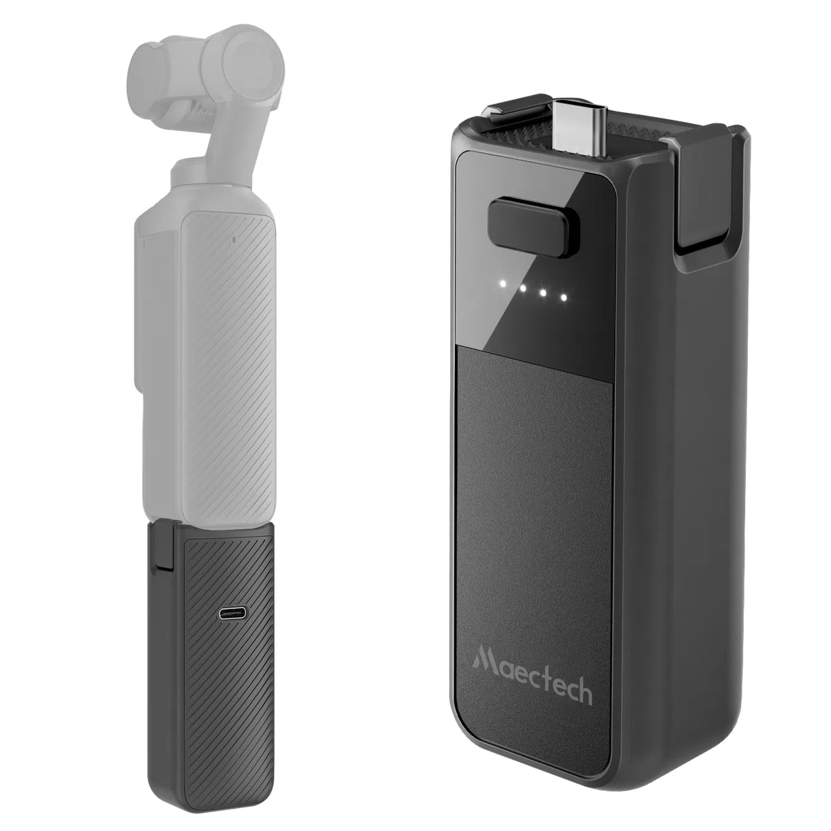 Manico di batteria a ricarica rapida per Osmo Pocket 3 accessori per tasca 3 impugnature di batteria con celle di batteria originali di fabbrica