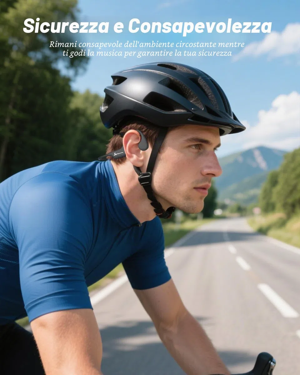 ANSTEN Cuffie Conduzione Ossea Nuoto Bluetooth 5.4, Cuffie Subacquee per Piscina IPX8, Open Ear con Memoria MP3 da 8GB, Auricolari Sport Per Nuoto, Surf, Corsa, Ciclismo
